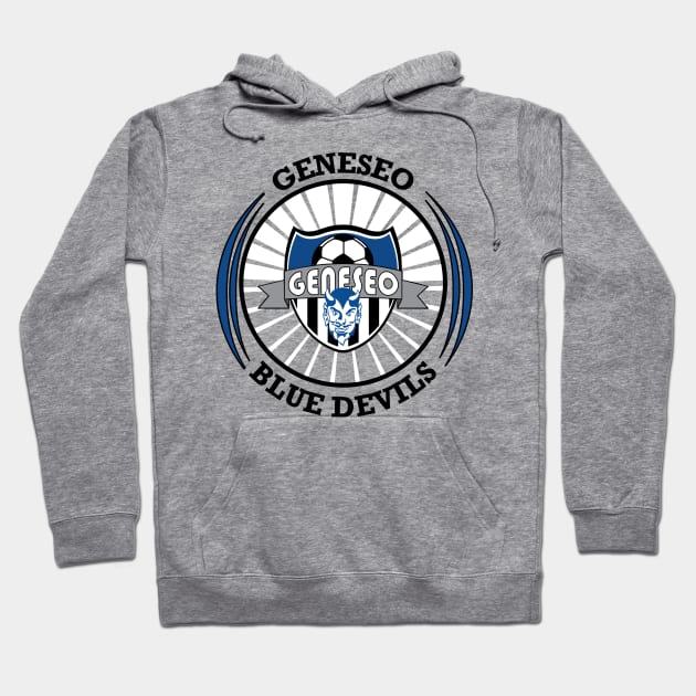 Geneseo Girls Soccer Crest Starburst Hoodie by Designs by Dro